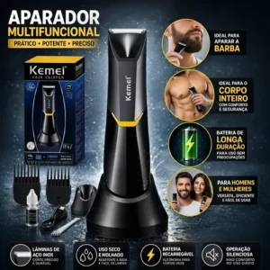 Aparador De Pelos Íntimos Uso Profissional Kemei (original) - Imagem 4