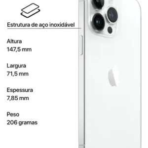 Apple Iphone 14 Pro 256gb Branco Top Garantia Nf Oferta (Novo com caixa aberta) - Imagem 5