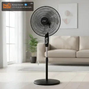 Ventilador De Pedestal Silencioso Leve 5 Pás 3 Velocidades - Imagem 1