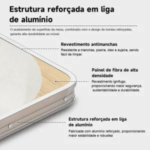 Mesa Dobrável Portátil Reforçada, Altura 120/90/60 Cm - Imagem 11