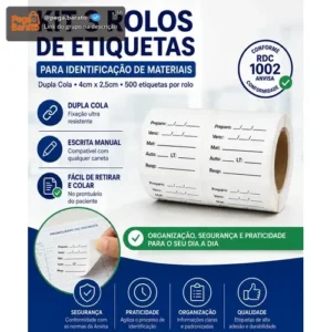 Kit 3 Etiquetas Dupla Cola Autoclave P/ Identificação Anvisa - Imagem 1