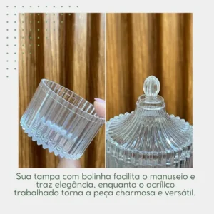 Kit 20 Peças Mini Potiche Acrílico Lembrancinha Bomboniere - Imagem 4