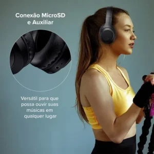Headphone Bluetooth Bass 300 I2go Até 10h De Bateria Cor Preto - Imagem 5