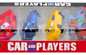 Kit 4 Carrinhos Metal Relâmpago Mcqueen Brinquedo Infantil - Imagem 4