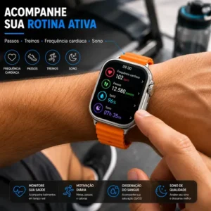 Relógio Smartwatch Wisme Ws10-2 Com Kit 7 Pulseiras - Imagem 8