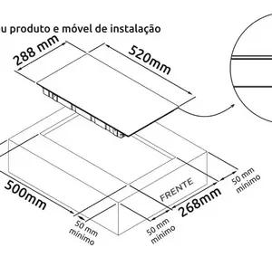 Cooktop De Indução 2 Bocas Dako Com Zona Flexível e 9 Níveis de Potência Mais Turbo - Imagem 8