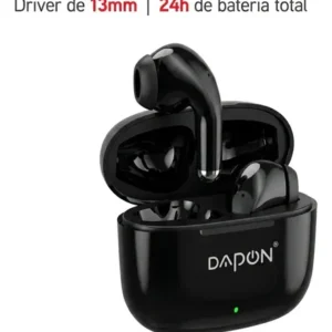 Fone De Ouvido Bluetooth TWS Dapon F25 Touch Sem Fio Com Microfone Cor Preto - Imagem 6