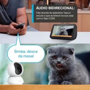 TP-Link Tapo C200 Câmera de Segurança Wifi 1080P 360° Pan/Tilt - Imagem 8