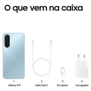 Celular Samsung Galaxy A17 Com Ia, 256gb, 8gb Ram, Câm De 50mp, Tela De 6.7 , Nfc, Ip54 - Azul - Imagem 6