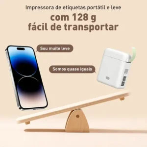 Impressora Termica Mini Etiqueta Portatil Bluetooth +5 Rolo - Imagem 13