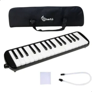Escaleta Melodica Bertô Preto 32 Teclas Capa Bocal Mangueira - Imagem 4