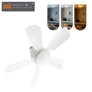 Ventilador de Teto Kaprot Silencioso 6 Pás LED Controle Remoto Diâmetro 42cm - Imagem 1