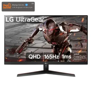 MONITOR LG ULTRAGEAR 32GN600 - 32" 2K QHD 165HZ, 1MS (MBR), HDR10, FREE SYNC - Imagem 1