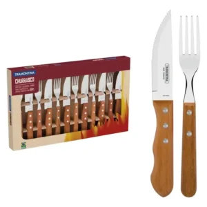 Jogo De Talheres Kit Churrasco Garfos Facas Inox Tramontina - Imagem 2
