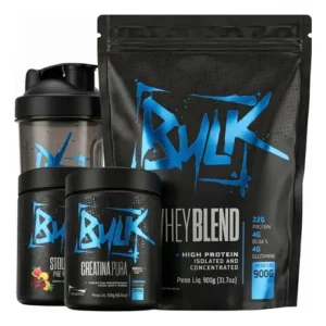Kit Whey Protein Isolado + Creatina + Pré Treino + Shaker - Imagem 2