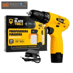 Parafusadeira Furadeira Bateria 12v Bivolt Com Acessórios - Imagem 1