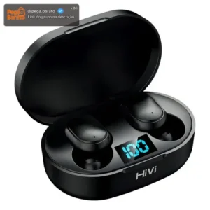 Hivi Fone De Ouvido Bluetooth 5.0 Par Sem Fio Duplo Cor Preto - Imagem 1