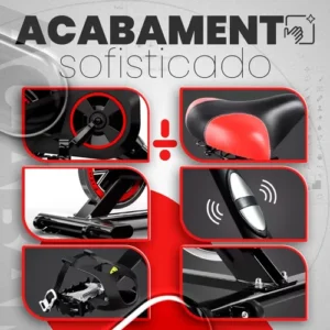 Bicicleta Ergométrica Spinning Sagatini para Academia em Casa Bike Indoor Estrutura de Aço Reforçada Roda de Inércia Monitor Digital e Ajustes de Treino - Imagem 3