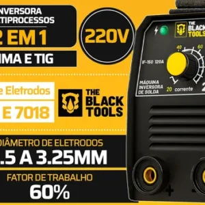 Máquina Solda Inversora Mma The Black Tools Preto 50/60hz Voltagem - Imagem 7