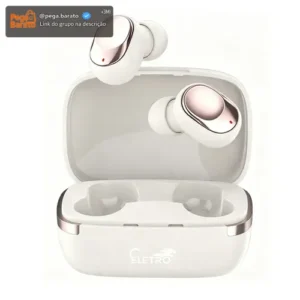 Fone De Ouvido Sem Fio Bluetooth 6.0 Eletro Mex A6s Pro Tws Ipx4 À Prova D'água Com Som Estéreo E Graves Potentes, Para Celulares/esportes/laptops, Branco - Imagem 1