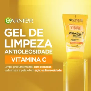 Kit Skincare Gel de Limpeza e Hidratante com Vitamina C, Ação Antioleosidade e Uniformizadora, Pele Iluminada e Hidratada, Uniform & Matte Garnier 150g - Imagem 7
