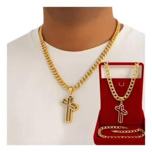 Kit Grumet Cordão Banhada A Ouro 70 Cm + Pulseira E Pingente - Imagem 6