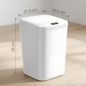 Lixeira Com Sensor Automático 16 Litros Branco Inteligente Abre Fácil Toque Cesto Quarto Banheiro Cozinha - Imagem 6