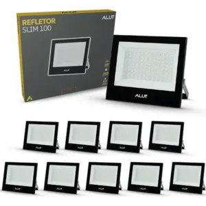 Kit 10 Refletor Led 100w 6500k Bivolt A Prova D'água Alut - Imagem 3
