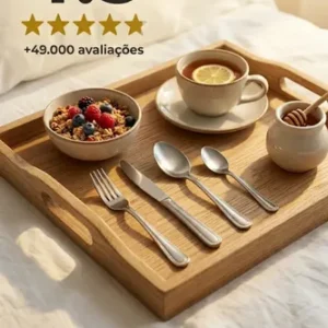 Faqueiro Jogo De Talheres 48 Peças De Aço Inox Buffet Talher - Imagem 7