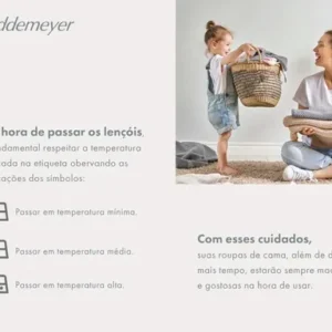 Jogo De Cama Queen Buddemeyer Cotton Essential Cor Bege - Imagem 8
