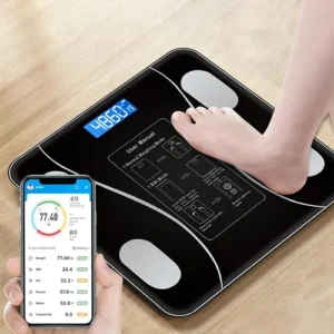 Balança Digital Com Display Lcd Bluetooth Bioimpedância App Cor Preto - Imagem 3