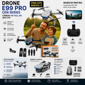 Drone Pro Full Hd Dobrável Wi-fi Câmera Completo 2 Baterias - Imagem 8