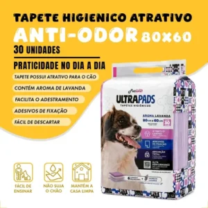 Tapete higiênico para cães ultra pads lavanda 80cm x 60cm Petlike com 30 unidades - Imagem 5