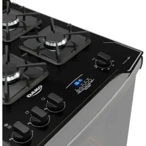 Fogão 5 Bocas Dako Diplomata Glass Style com Frente Espelhada Mesa de Vidro e Grill com Timer e Tripla Chama Bivolt - Imagem 6
