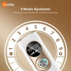 Depilador A Laser De Depilador Luz Pulsada IPL Profissional 9 Níveis De Ajuste, Sensacao Gelo Indolor Depilacao Definitiva, Unissex Para Bivolt Depilacao Laser Dep Portatil, Para Corpo Todo Basike - Imagem 3