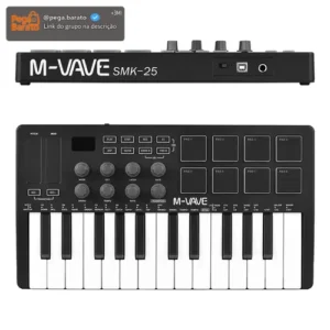 Teclado Controlador MIDI M-Vave SMK-25 25 Teclas 8 Pads Bluetooth - Imagem 1