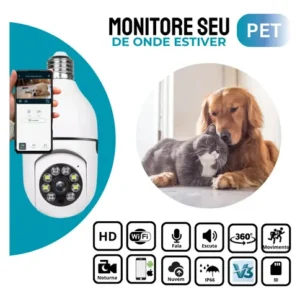 Câmera Segurança Ip Wifi 360 Lâmpada Prova Dágua Giratoria - Imagem 10