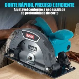 Serra Circular Elétrica 185mm 1800w 8000rpm Profissional - Imagem 9