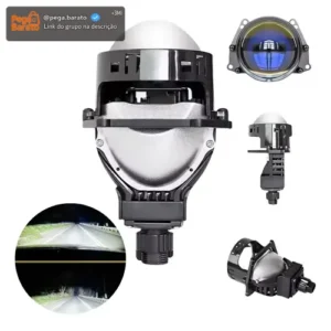 Par Projetor Bi Led Universal Retrofit 3 Polegadas H7 H4 H11 - Imagem 1