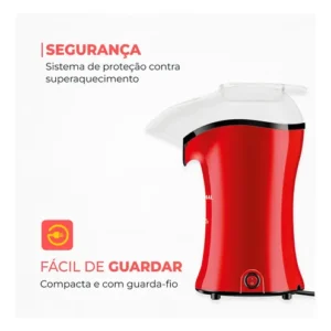 Pipoqueira Popflix Mondial Vermelho1200W PP-03 - Imagem 5