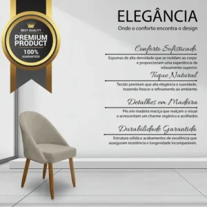 Kit 2 Cadeira Poltrona Para Sala Lua Confortável E Reforçada - Imagem 7