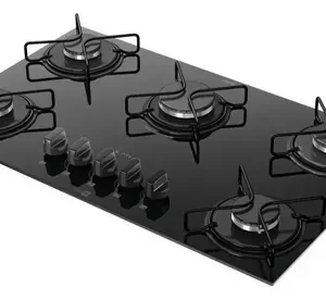 Cooktop 5 Bocas Atlas Agile Up com Mesa De Vidro A Gás Preto Bivolt - Imagem 2