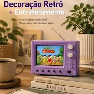 Mini Tv Recarregável Usb Portátil Retrô De 2,4 Hd - Imagem 6