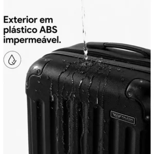 Mala De Viagem Bordo Mão Pequena 10kg Abs Cadeado 360 - Imagem 9