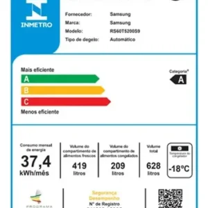 Geladeira Samsung Side By Side Rs60 628l Inox Look - Imagem 7