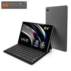 Tablet VAIO TL10 8GB 128GB Octa-Core, Tela 10.4” 2K, 4G WiFi, Câmera 8MP + Selfie 5MP, 7000mAh, Android 13, com Teclado de Conexão Inteligente – Preto - Imagem 1