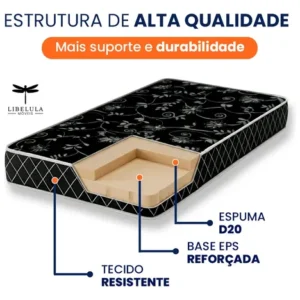 Colchão Solteiro Confort Max 188x88 Cm D20- Libélula Moveis - Imagem 5