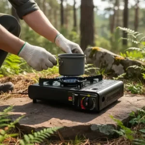 Fogareiro Fogão Portátil Camping Botija Acampamento Pesca - Imagem 9