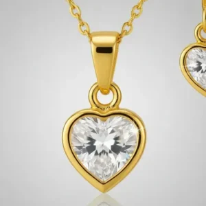 Corrente Feminina Conjunto + Brincos Folheados A Ouro Top - Imagem 9