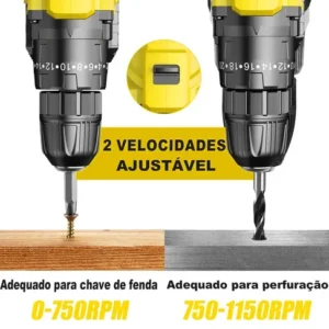 Parafusadeira Furadeira Sem Fio 25n 3/8 12v 10mm Bivolt Bateria Arstheco - Imagem 4